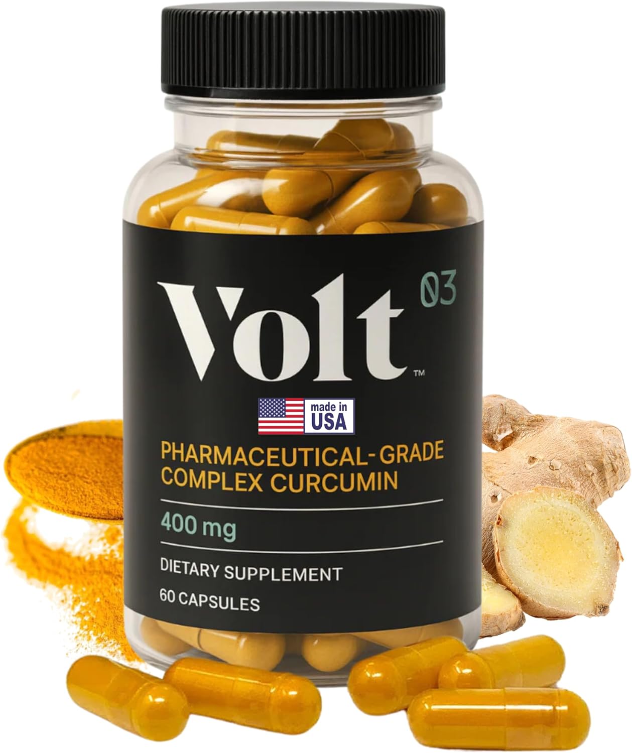 Organic Turmeric Curcumin Capsules, 400mg Complex Curcurmin – Pharmaceutical-Grade Curcumin Supplement for Joint Health, Immune Support, & Healthy Inflammation Response, 60-day (2 month) supply Organic Turmeric Curcumin Capsules, 400mg Complex Curcurmin – Pharmaceutical-Grade Curcumin Supplement for Joint Health, Immune Support, & Healthy Inflammation Response, 60-day (2 month) supply