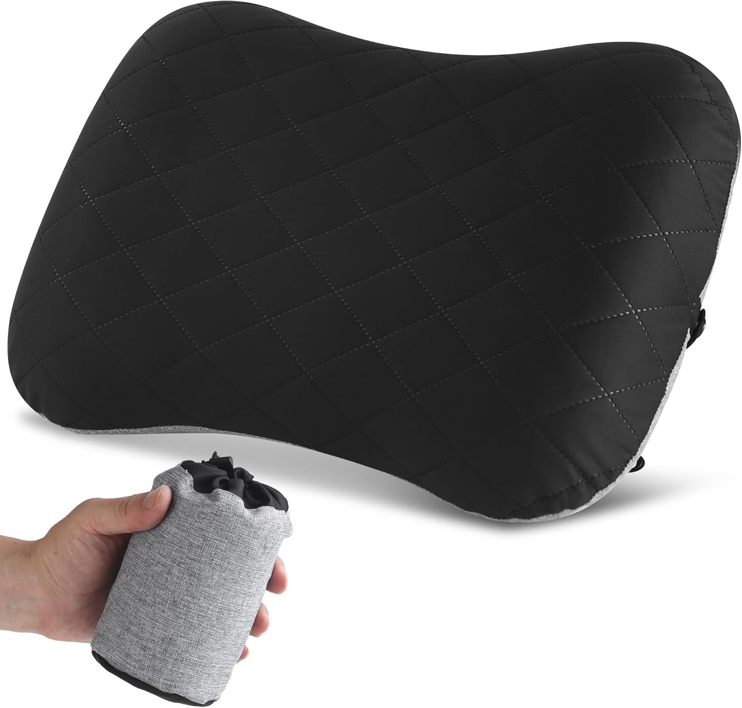 BUCOMTU Oreillers Gonflables,Oreiller Gonflable de Voyage Parfaits pour Les Voyages,Camping,Plein air,Pêche (Noir) BUCOMTU Oreillers Gonflables,Oreiller Gonflable de Voyage Parfaits pour Les Voyages,Camping,Plein air,Pêche (Noir)