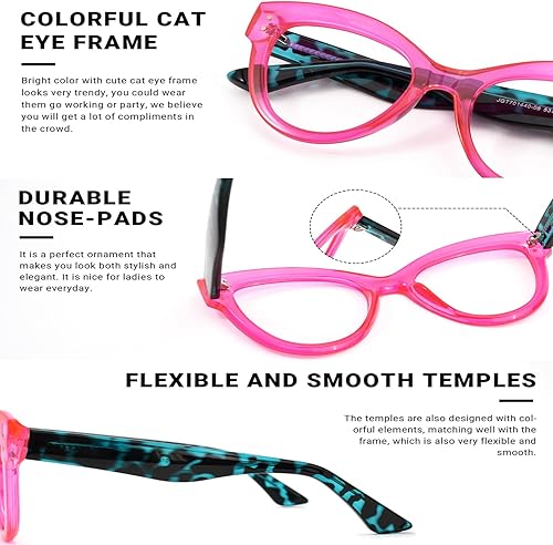Miniatura 3 de Zeelool Gafas de bloqueo de luz azul con estilo ojo de gato para mujer Rosalee ZJGT701440