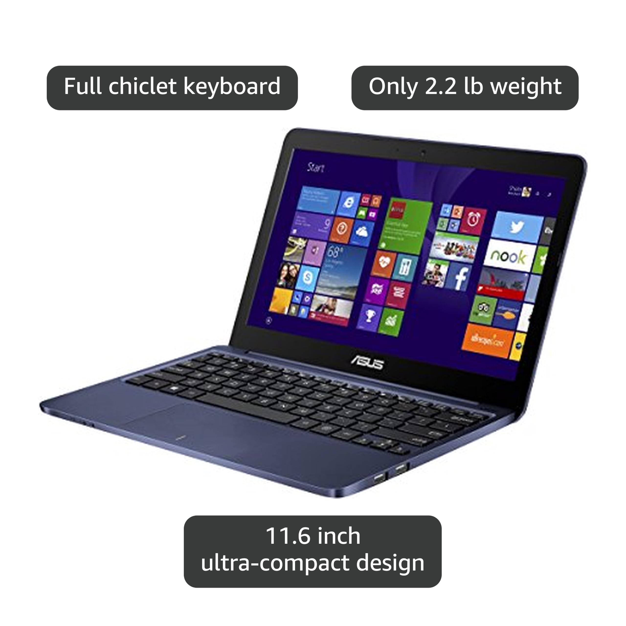 Amazon.com: ASUS X205TA-DS01-BL-OFCE Portable 11.6-Inch Intel Quad