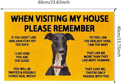 Miniatura 2 de Tapete divertido de monólogo de perro para puerta delantera, tapete antideslizante de bienvenida para puerta delantera, entrada interior, felpudo