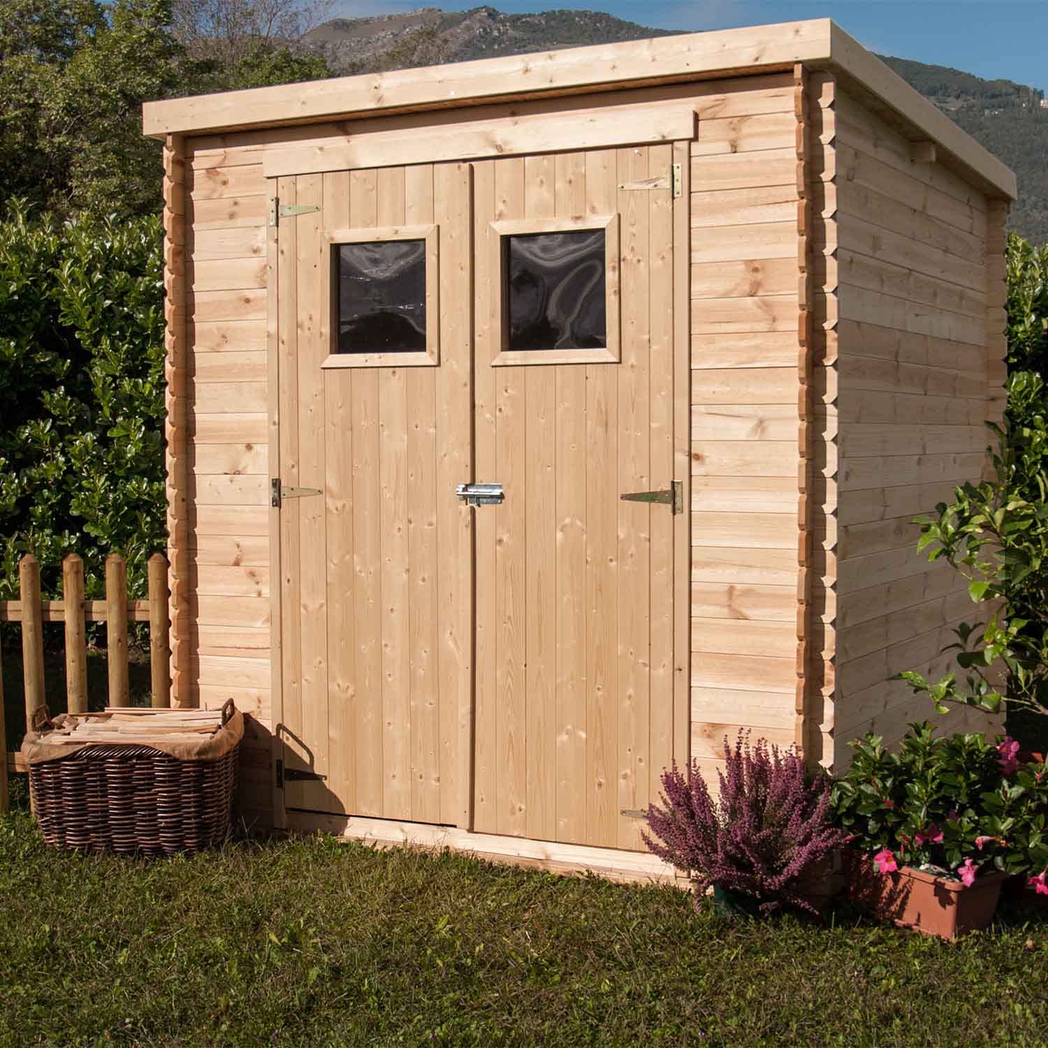 FRANKYSTAR Birba Abri de Jardin en Bois de Sapin 200 x 200 cm