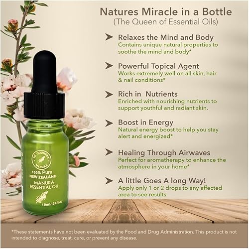 Miniatura 4 de Aceite de manuka 100 10 veces más potente que el aceite de árbol de té 033 onzas líquidas de NZ Country