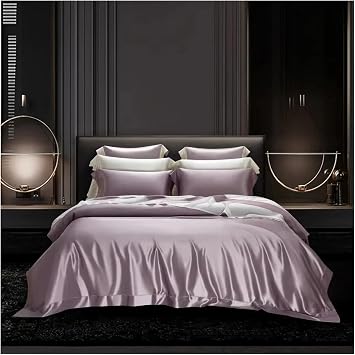 Luxury Silk Bedding Set Mulberry Silk Fabric Bed Sheet/Pillow Case/Quilt Cover Solid Color,Bedding