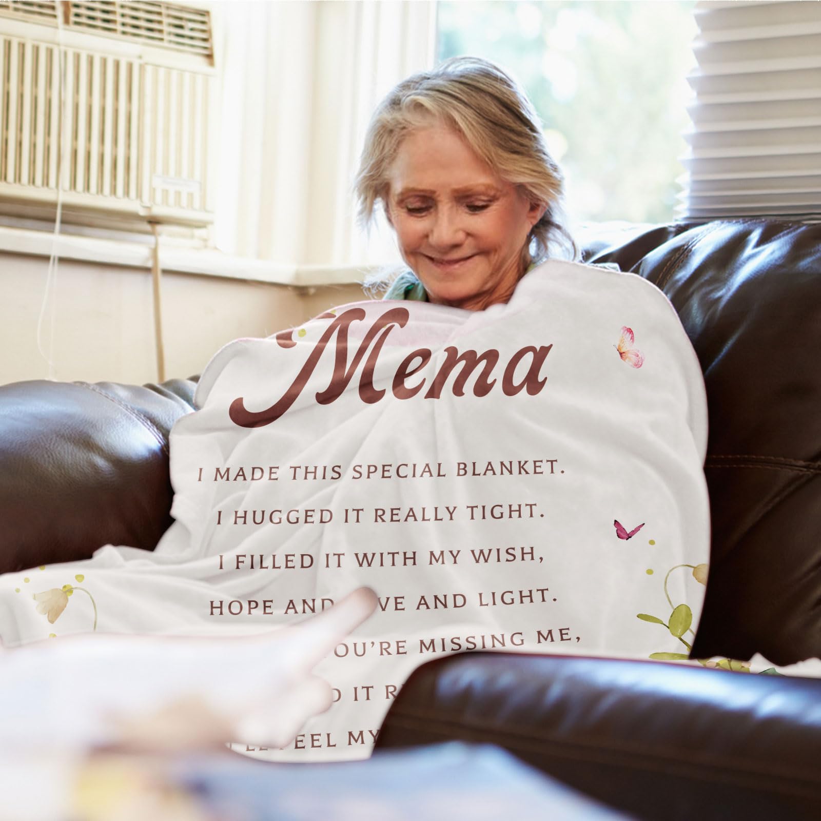 Mothers Day Mema Gifts - Gifts for Mema Mother's Day - Mema Gifts from Grandchildren - Birthday Gift for Mema Sunflower Flannel Throw Blanket 60" x 50"