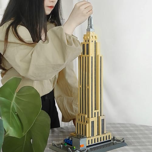 Miniatura 2 de Etarnfly Empire State - Juego de bloques de construcción, rascacielos de Nueva York, exhibiciones coleccionables de construcción y arquitectura,
