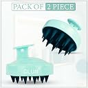 GLUN® Pack of 2 Scalp Shampoo Brush – Silicone Hair Scalp Massager for Dandruff Removal & Deep Cleansing (Turquoise) gallery image