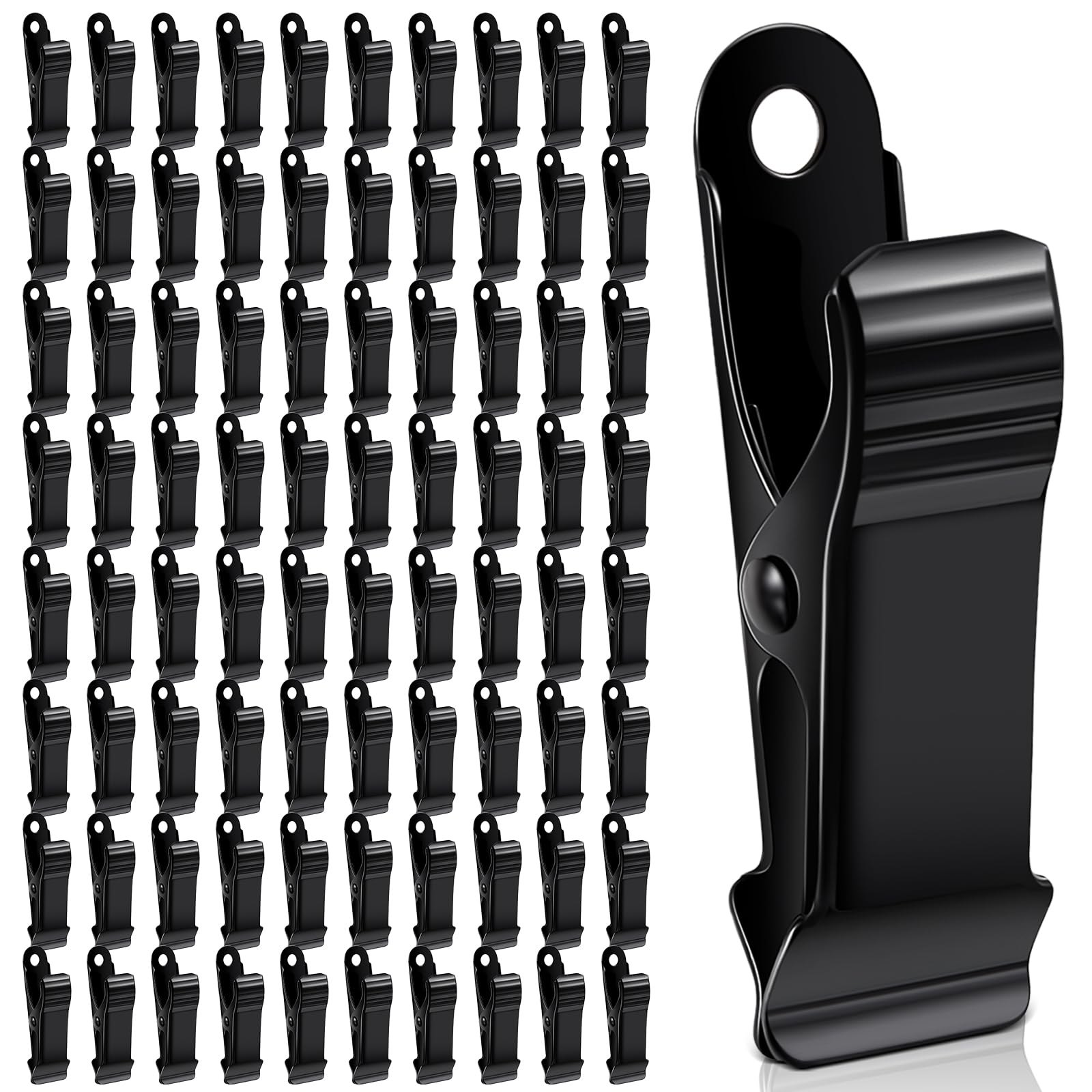 Shimeyao 80 Pcs Metal Mini Clamps Mini Spring Clamp, Black