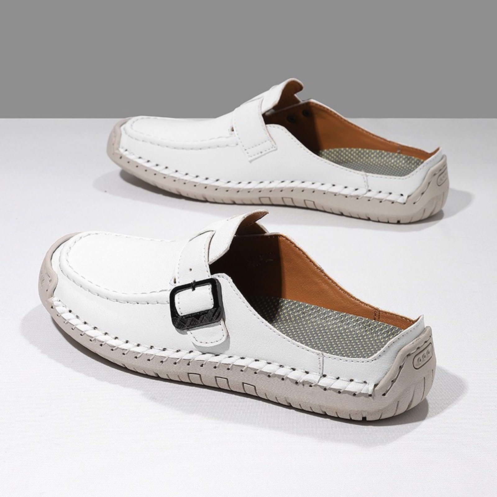 Scarpe da passeggio da donna UK casual slip on scarpe da ginnastica a piedi nudi leggere traspiranti per tutti i giorni floreale arancione