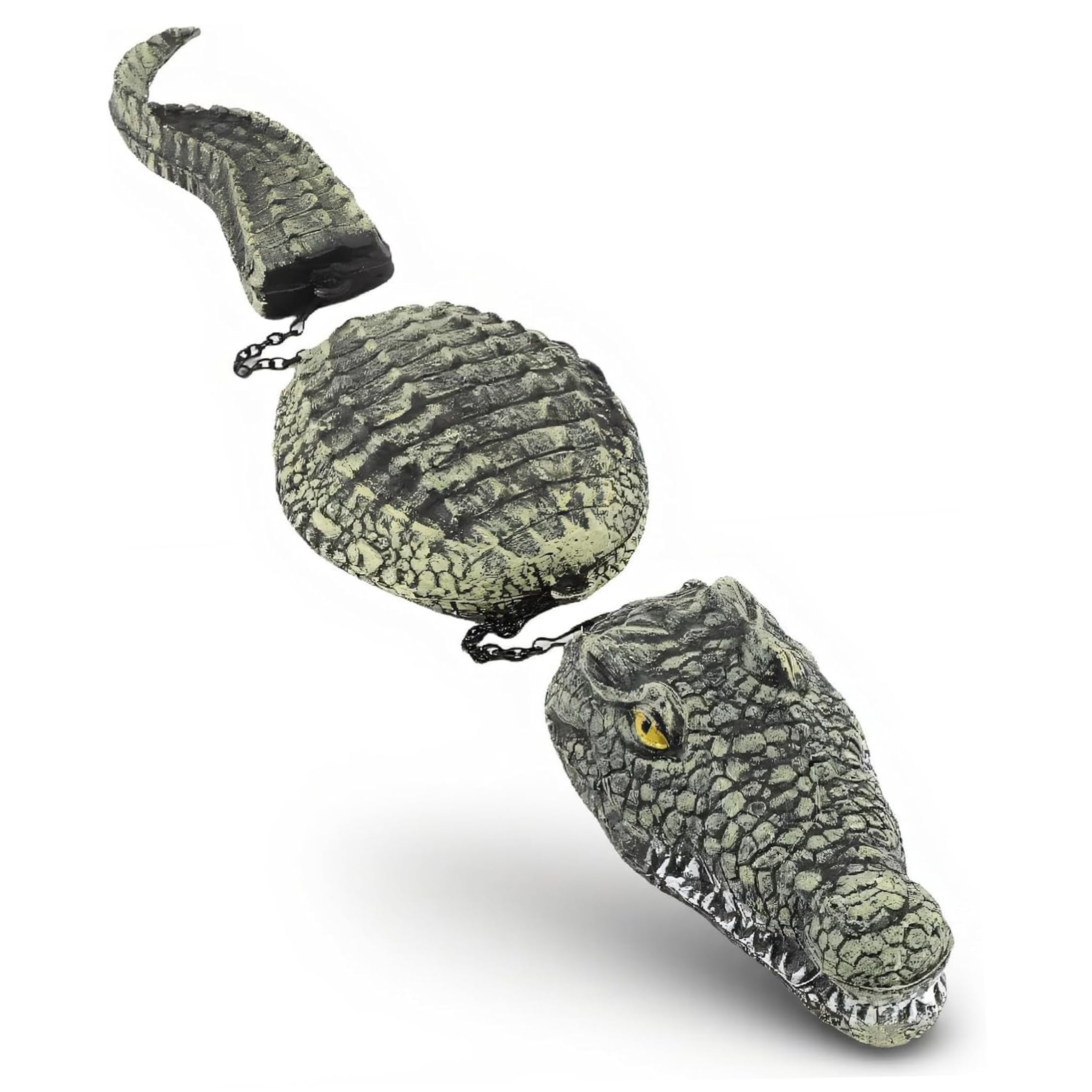 Striegro Floating Alligator Decoy For Pond, Pond Decorations - Realistic Closed-mouth Alligator For Outdoor Pools & Gardens, Green.