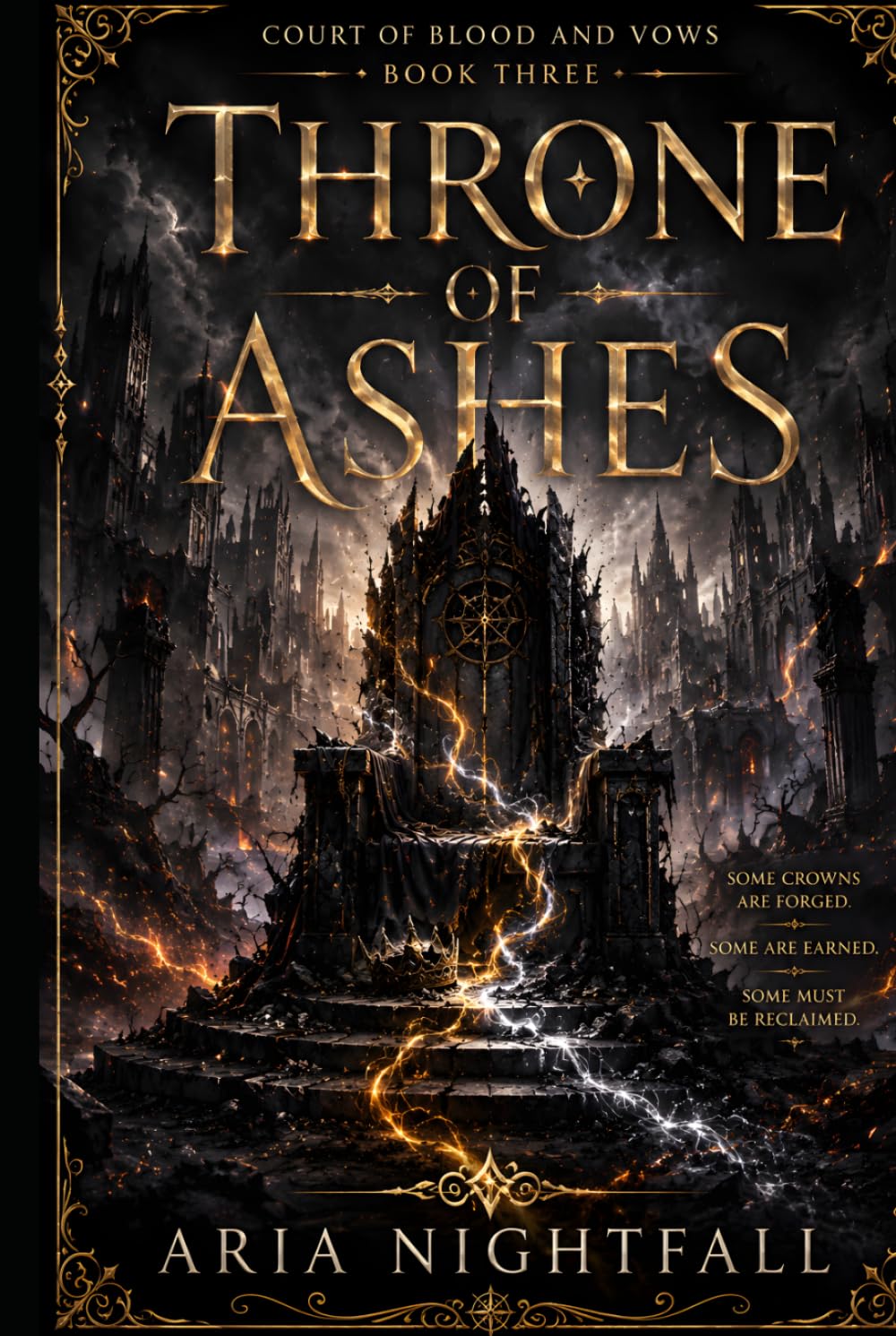 Throne of Ashes: A Spicy Fantasy Romance of Ancient Courts, Forbidden Magic, and Fated Bonds (Court of Blood and Vows)