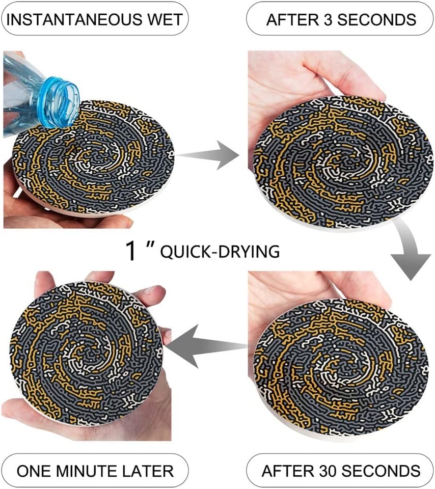 Geometric Abstract Camouflage Ceramic Coasters Absorbent Tableware Mat Home Coffee Dining Table Decoration Placemat Gift