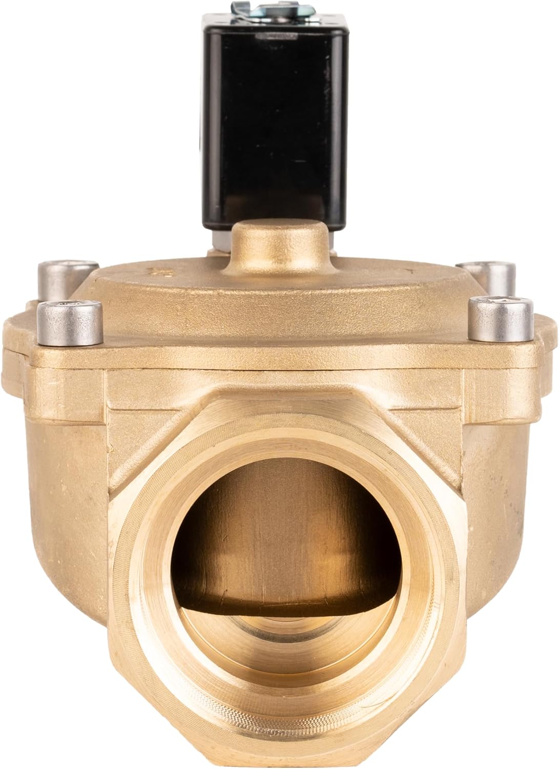 UNOX 2" NPT Steam Solenoid Valve 24V DC, High Temperature 14°F/356°F Brass Control Valve Normally Open - 7-232 PSI (0.5–16 Bar) Multi-Purpose Reliable Flow Controller