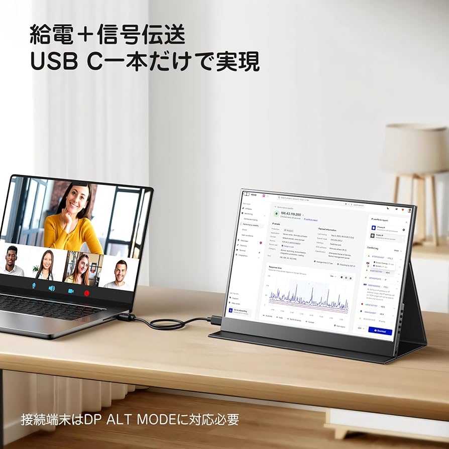 Amazon.co.jp: KEEPTIME モバイルモニター 13.5インチ 2K解像度