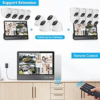 Vista 5 de Sistemas de cámaras de vigilancia video con cable de la bóveda POE del sistema de cámaras de seguridad para el hogar