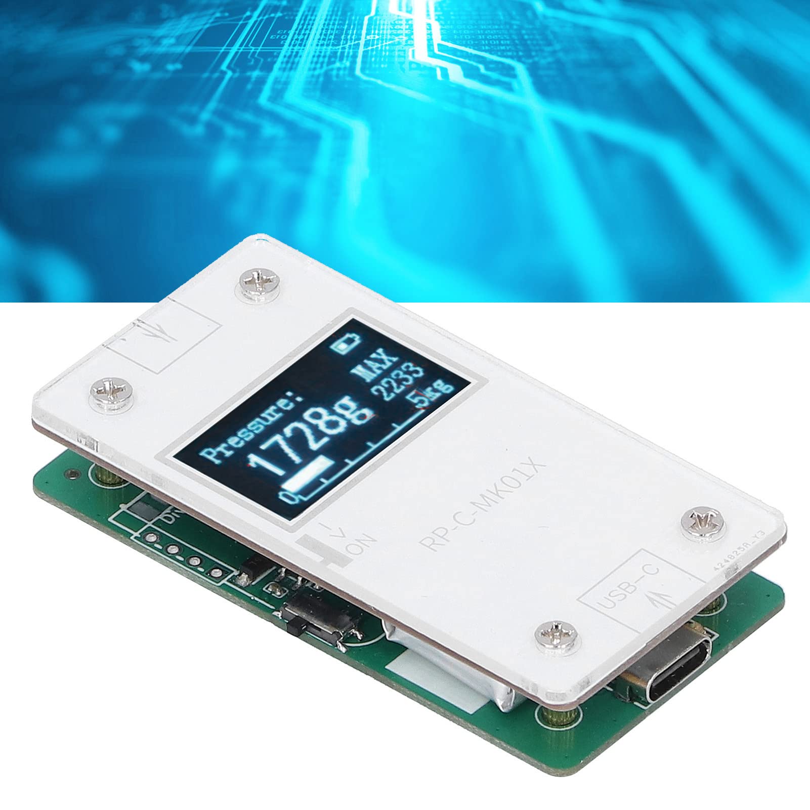 CHICIRIS Módulo de pantalla de sensor de presión ultradelgado con pantalla de plexiglás transparente, batería de larga duración - para proyectos de bricolaje