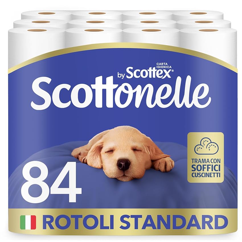 Scottonelle Carta Igienica, Morbida e Resistente, Dermatologicamente testata, 84 Rotoli