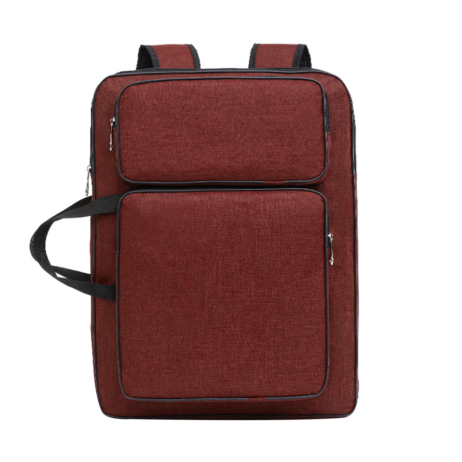 haozaikeji A3 Artist Portfolio Carry Case Bag Portable Waterproof Canvas Shoulder Bag Painting Pad Backpack for Sketching Painting Art Supplies with Shoulder Straps &amp; Carry Handle