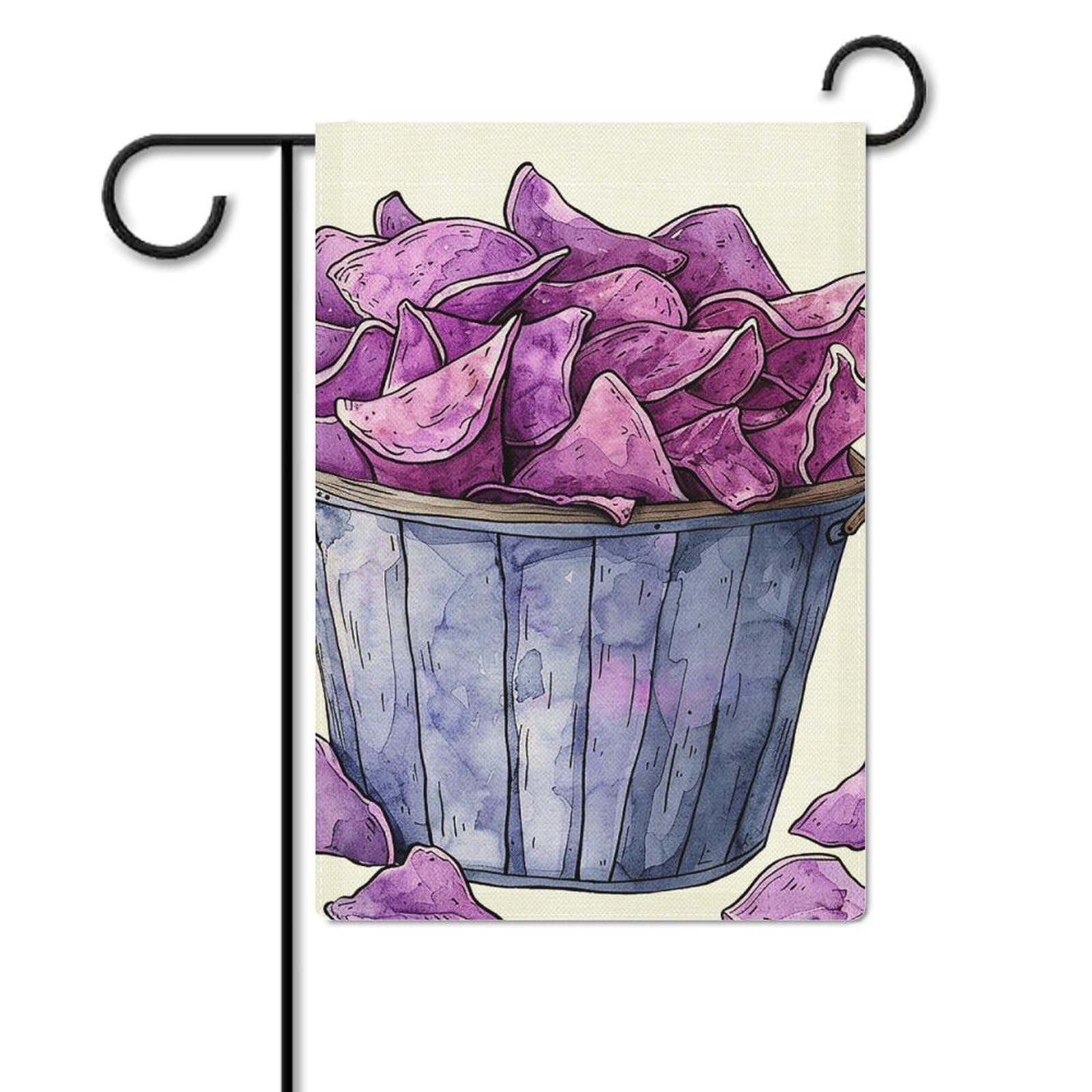 OTVEE Gartenflagge 'It Is A Girl' – Jute-Look, Doppelseitig Bedruckt (30,5 X 45,7 Cm, Rosa)