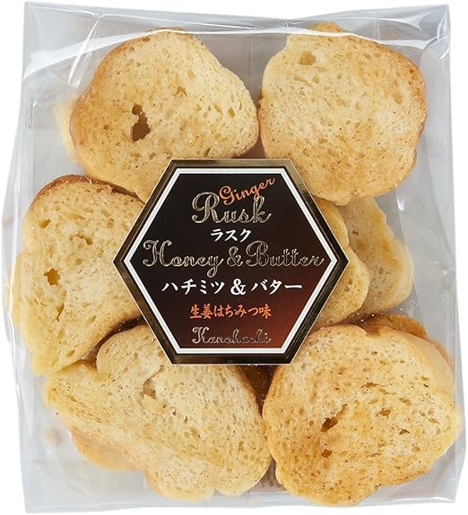 Amazon はちみつ 専門店 かの蜂 が作った 蜂蜜 ラスク はちみつジンジャー風味 70g かの蜂 ビスケット クッキー 通販