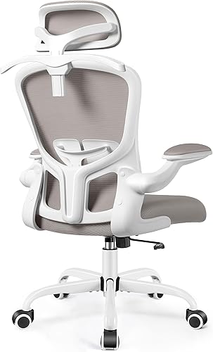 FelixKing Silla de oficina con reposacabezas, silla de escritorio ergonómica con ruedas, cómoda silla giratoria para tareas con soporte lumbar