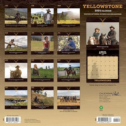 Miniatura 2 de Calendar Ink, Calendario de pared Yellowstone TV 2024