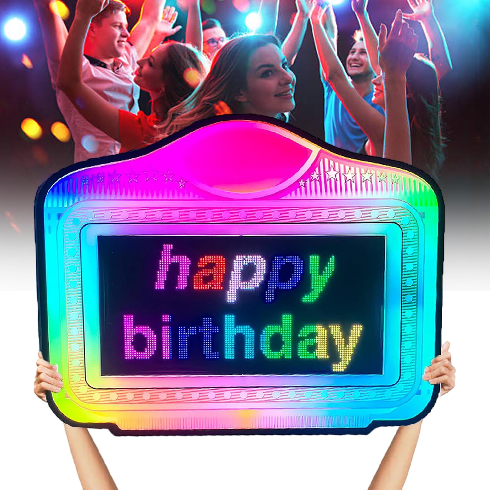 LED Letter Bottle Presenter,Bottle Service Sign with App Programmable,App Edit Your Own Rolling Message,for Club,Party,Bar,and More