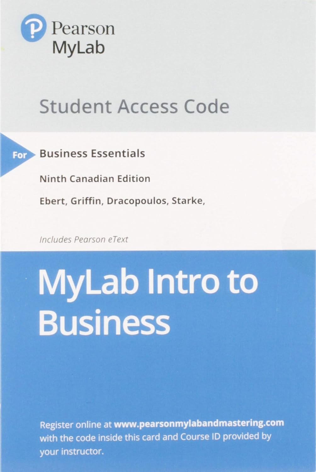 MyLab Business with Pearson eText Standalone Access Card for