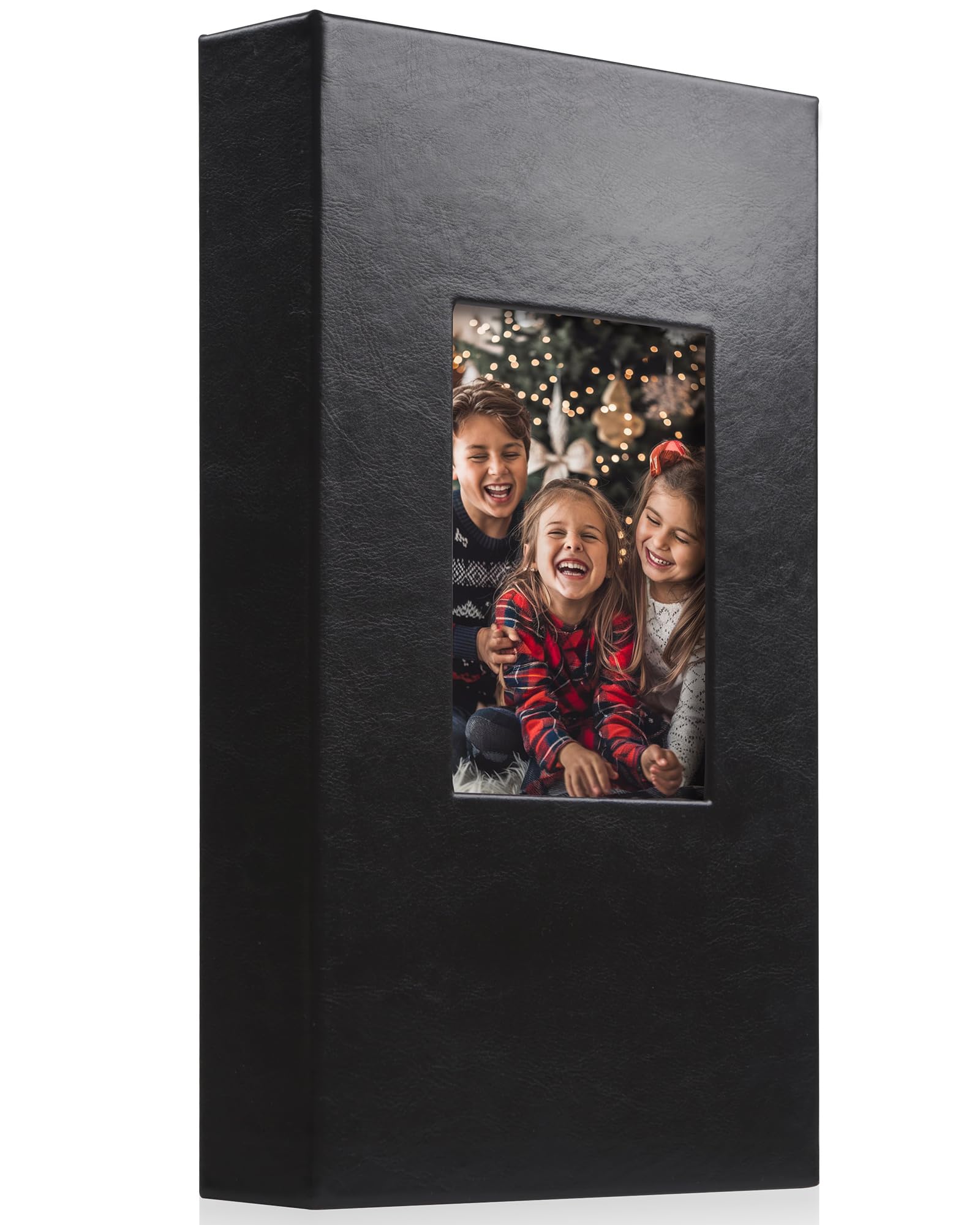 Yuforr Leather Hardcover Photo Album 300 Pockets 6x4 Slip in, Memory Photo Books with Front Window