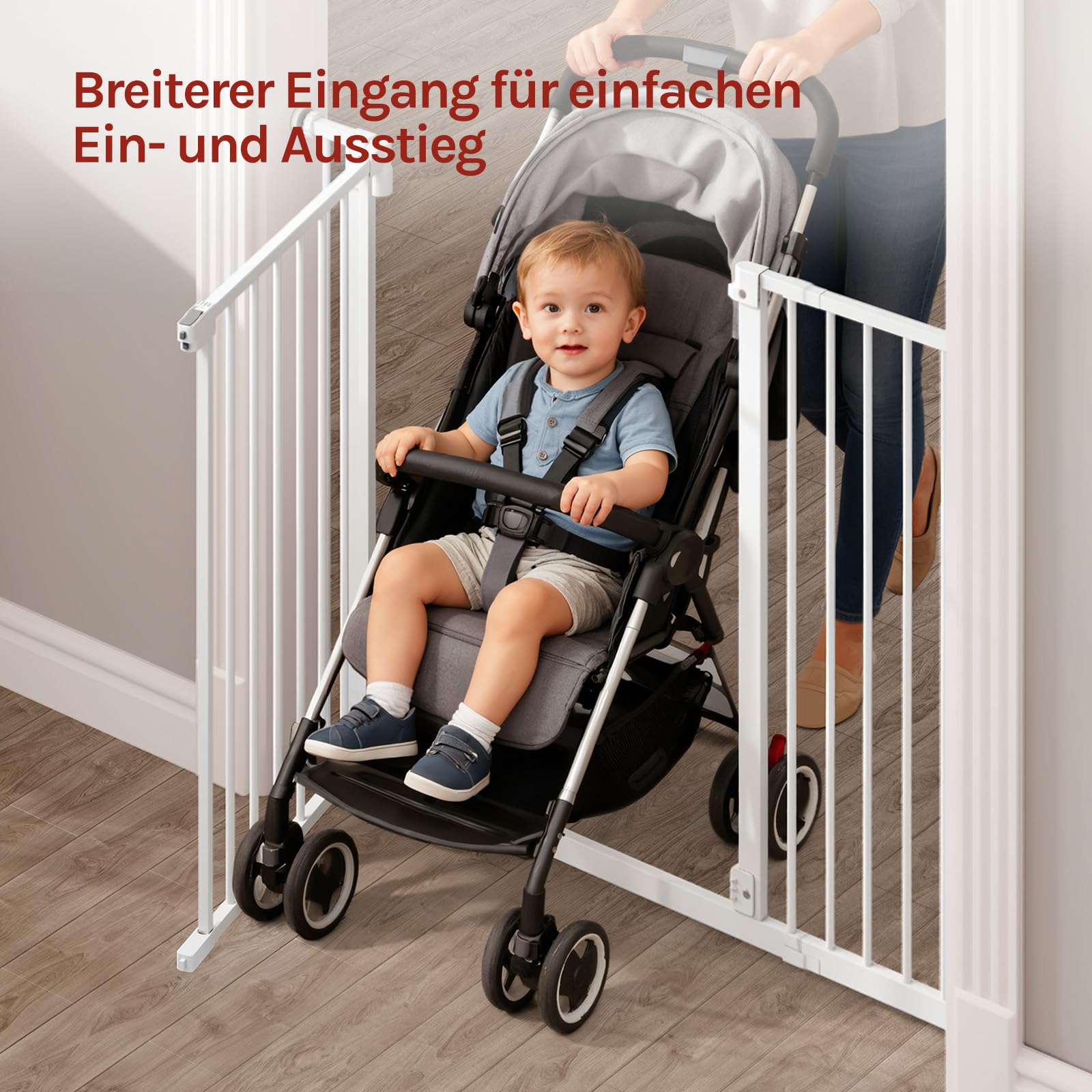 WOLTU Verlängerung für Tür- und Treppenschutzgitter | Metall Erweiterung ohne Bohren | Zubehör für Kinderschutzgitter | 13 cm, Weiß