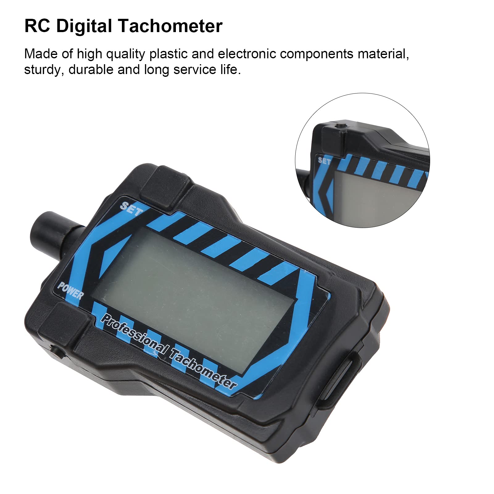 Snufeve6 RC Digitaler Drehzahlmesser, Propeller Speed ​​Tester Small mit Lanyard für Damen Herren für RC Drone