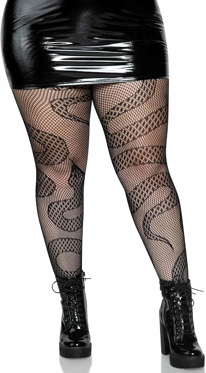 Leg Avenue Women's Dark Alternative Animal Fishnet Tights
