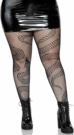 Leg Avenue Women's Dark Alternative Animal Fishnet Tights
