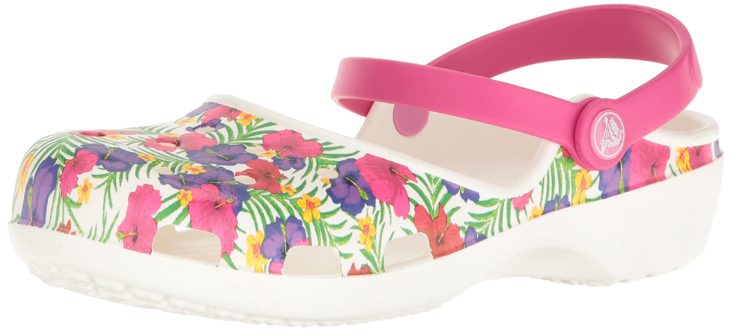 Crocs Womens Karin Graphic Clog W Mule White Floral Desertcart