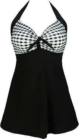 Vintage Sailor Pin Up Swimsuit One Piece Skirtini Cover Up