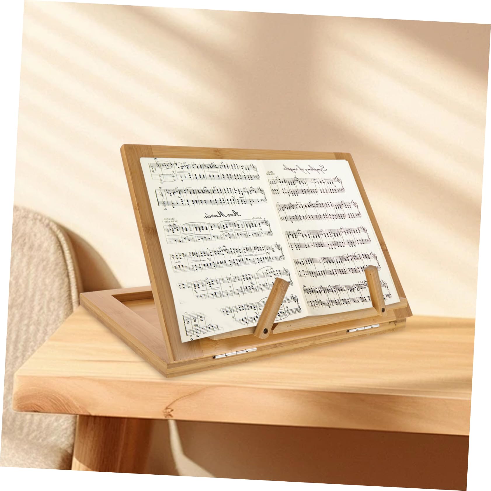 Toyvian Supporto Musicale Per Libri e Partiture Struttura Robusta e Versatile Per Pianoforte Chitarra e Lettura Stand Da Tavolo Per Musica e Testi Naturale