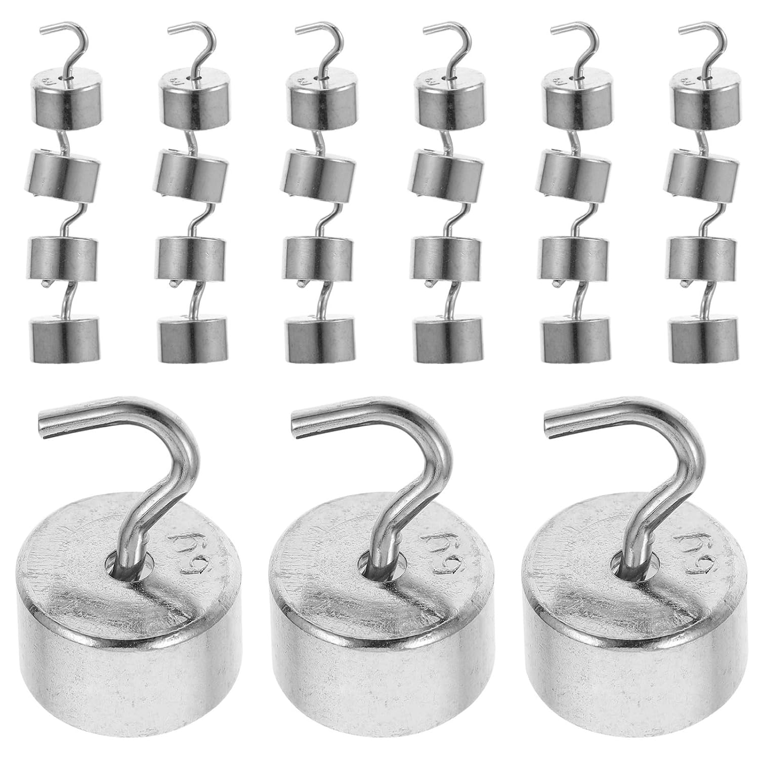 50pcs Slotted Lab Weights with Hooks 5g Each, 250g Total Physics Mass Set for Laboratory Experiments and Classroom Science Learning