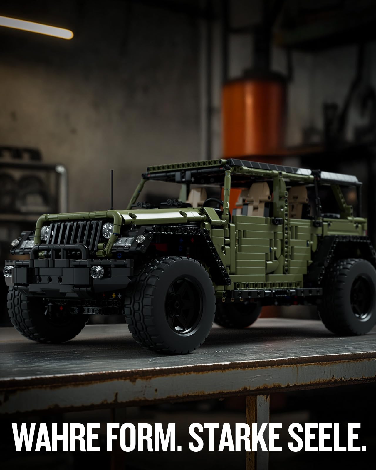 Nifeliz 4x4 Off-Road Militär Geländewagen Bauspielzeugset, Klemmbausteine Off-Road Automodell, Sammlerstück zum Austellen als Home- oder Büro-Deko, Dekoration & Geschenk (2899 Teile, NF10324)