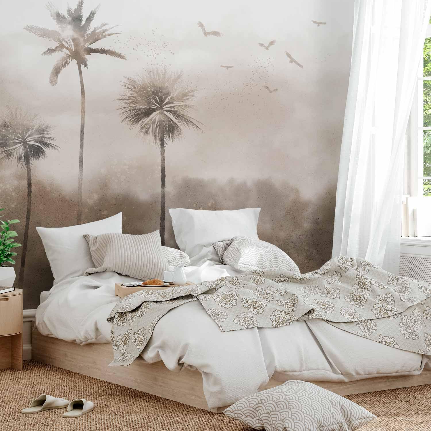 artgeist Premium Wall Mural Abstract 79x55 in - XXL Non-Woven Wallpaper Fleece Wall Decor Photo Print Picture Image Design Nature Palm Botanical Like Painted c-A-10010-a-b