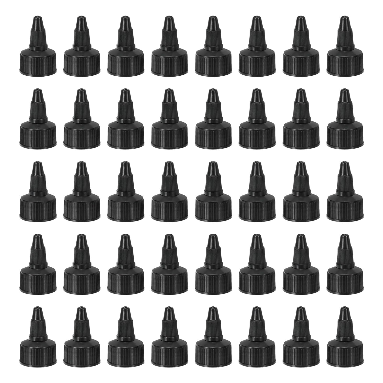 Bouchon à torsion 24/410 en plastique noir pour flacon de colle et peinture - Lot de 40 PATIKIL