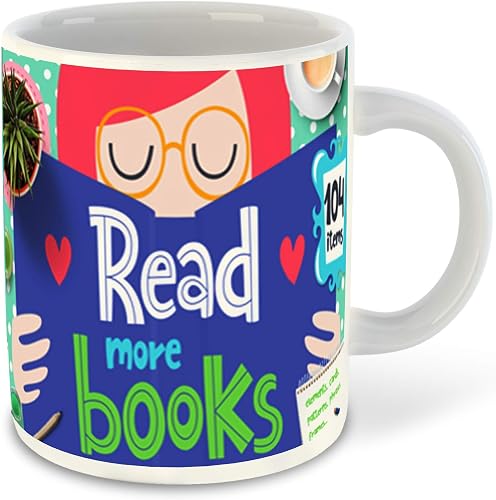 WHATS YOUR KICK - Books Reading Inspired Designer Printed White Ceramic Coffee |Tea | Milk Mug (Gift | Books | Motivational Quotes | Hobby (Multi 4)