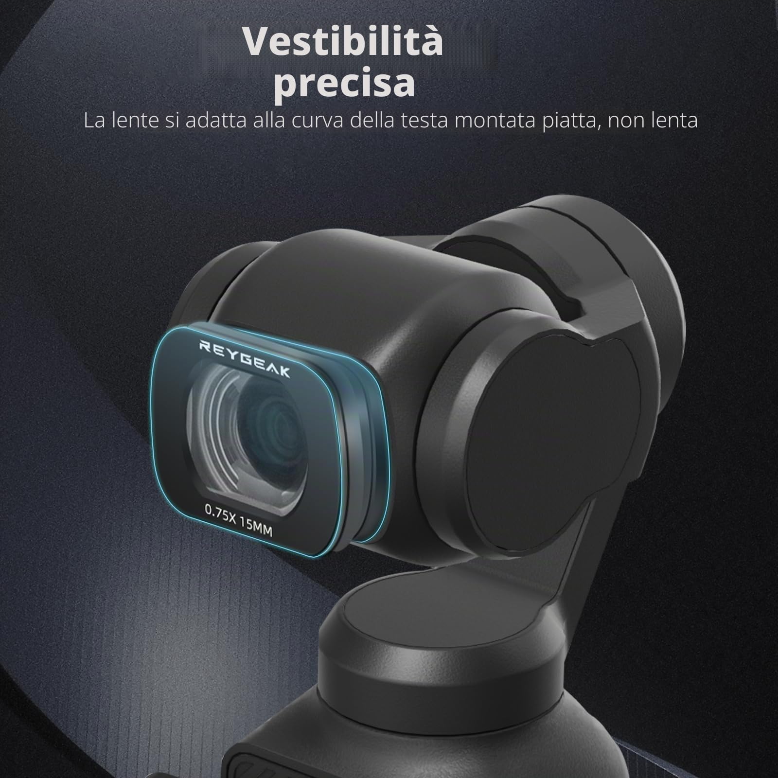 REYGEAK Obiettivo grandangolare compatibile con Osmo Pocket 3, lente di design magnetica per DJI Osmo Pocket 3