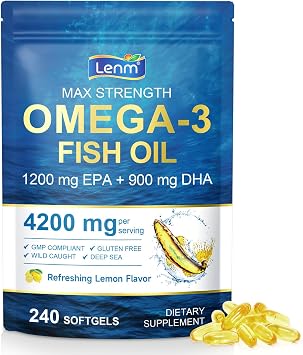 Triple Strength Omega 3 Fish Oil Softgels 240 Count