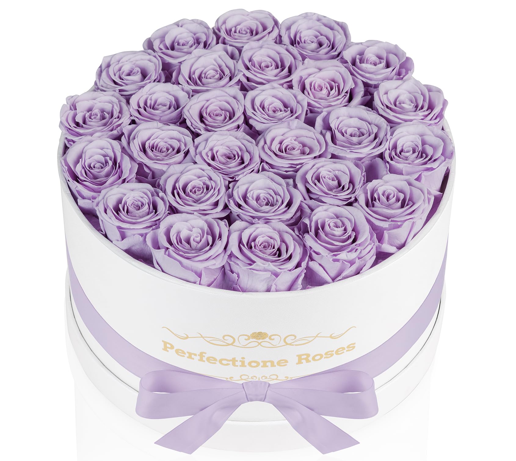 Perfectione Roses 27 Roses in a Box, Mothers Day Rose, Preserved Flowers for Her, Flowers for Delivery Birthday Gifts for Women (Lavender)