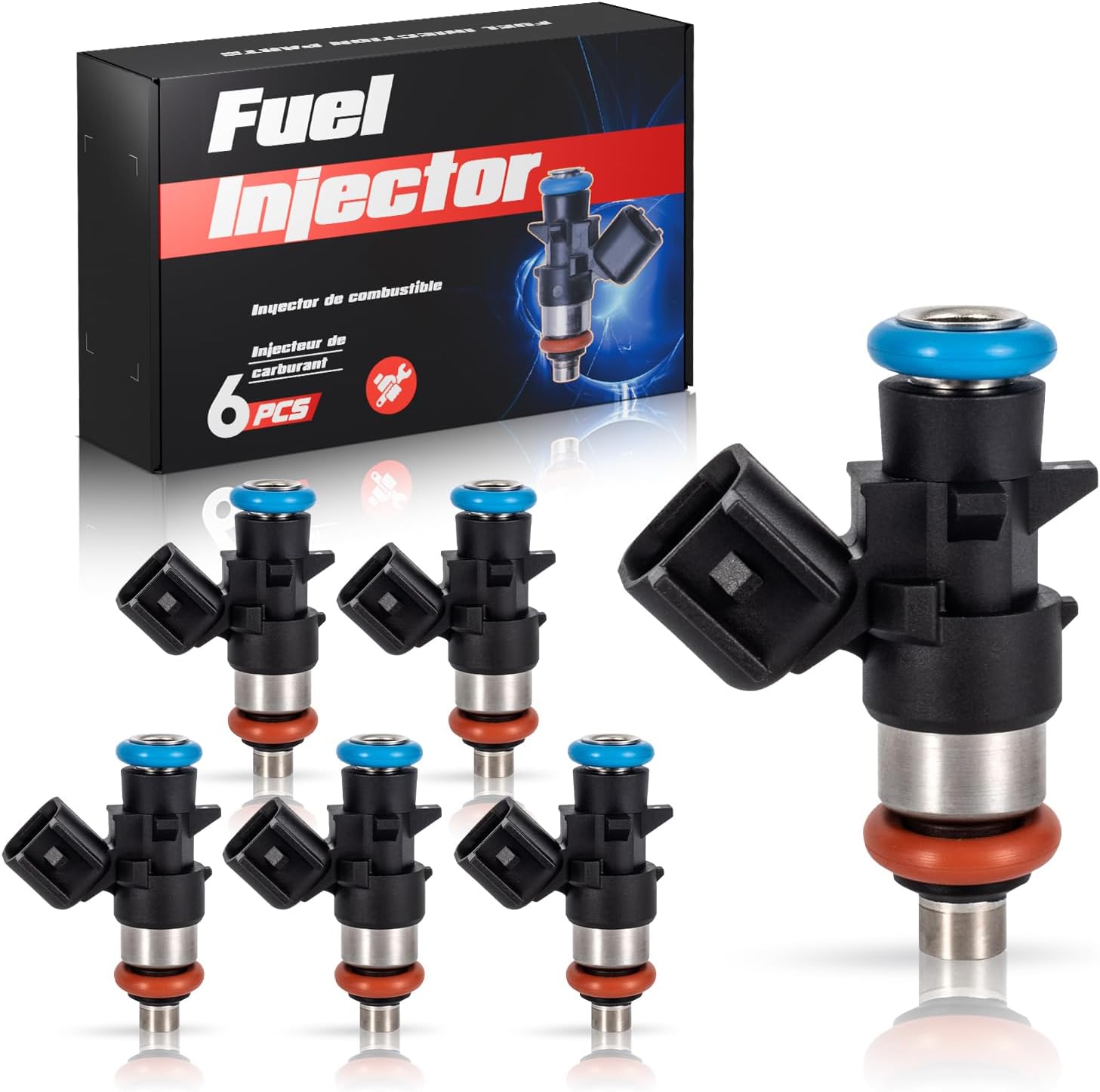 ENA 4 Holes Fuel Injectors Set of 6 Compatible with Jeep Dodge Challenger Chrysler Volkswagen 200 300 Town & Country Avenger Charger Durango Grand Caravan V6 2011-2020 3.0L 6.4L for FJ1147 0280158233