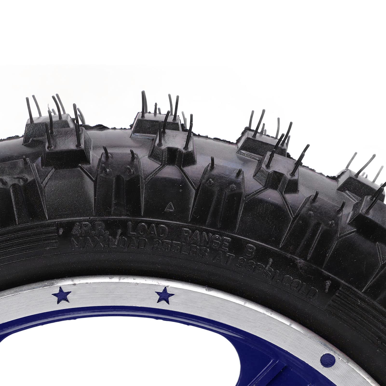 2.5-10 Inch Rear Wheel with Anti-slip Tire for Off-road Motorcycle Dirt Pit Bike, Blue