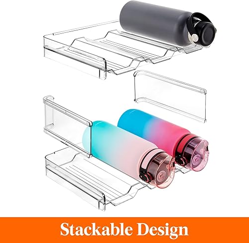 Miniatura 3 de Lifewit Organizador apilable para botellas de agua para gabinete, soporte para botellas de agua extragrande, organización y almacenamiento de