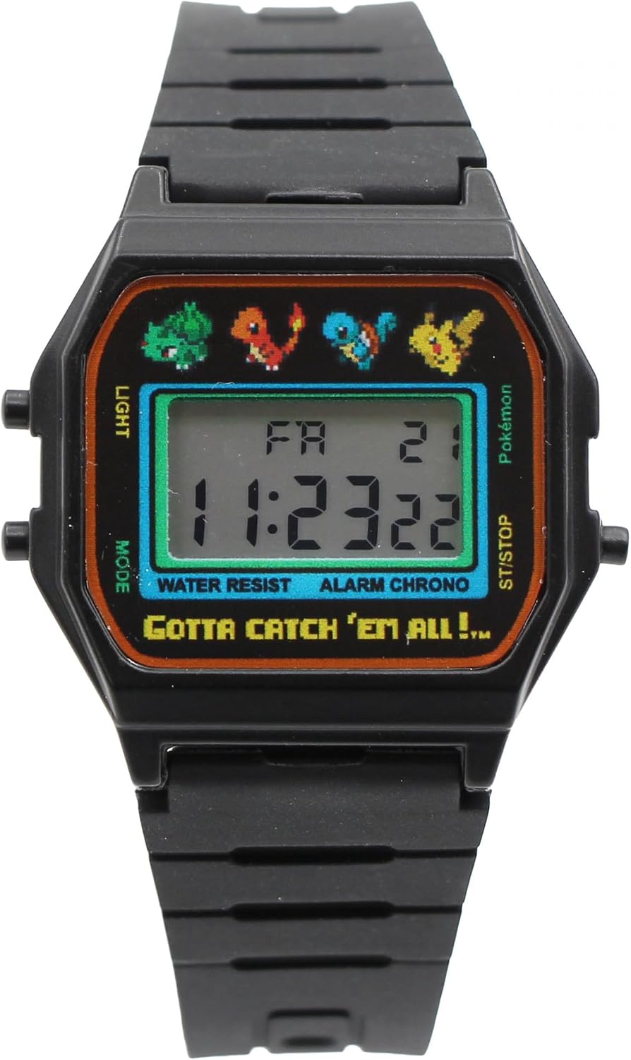 Pokemon Gen 1 Pixel Sprites LCD Digital Watch