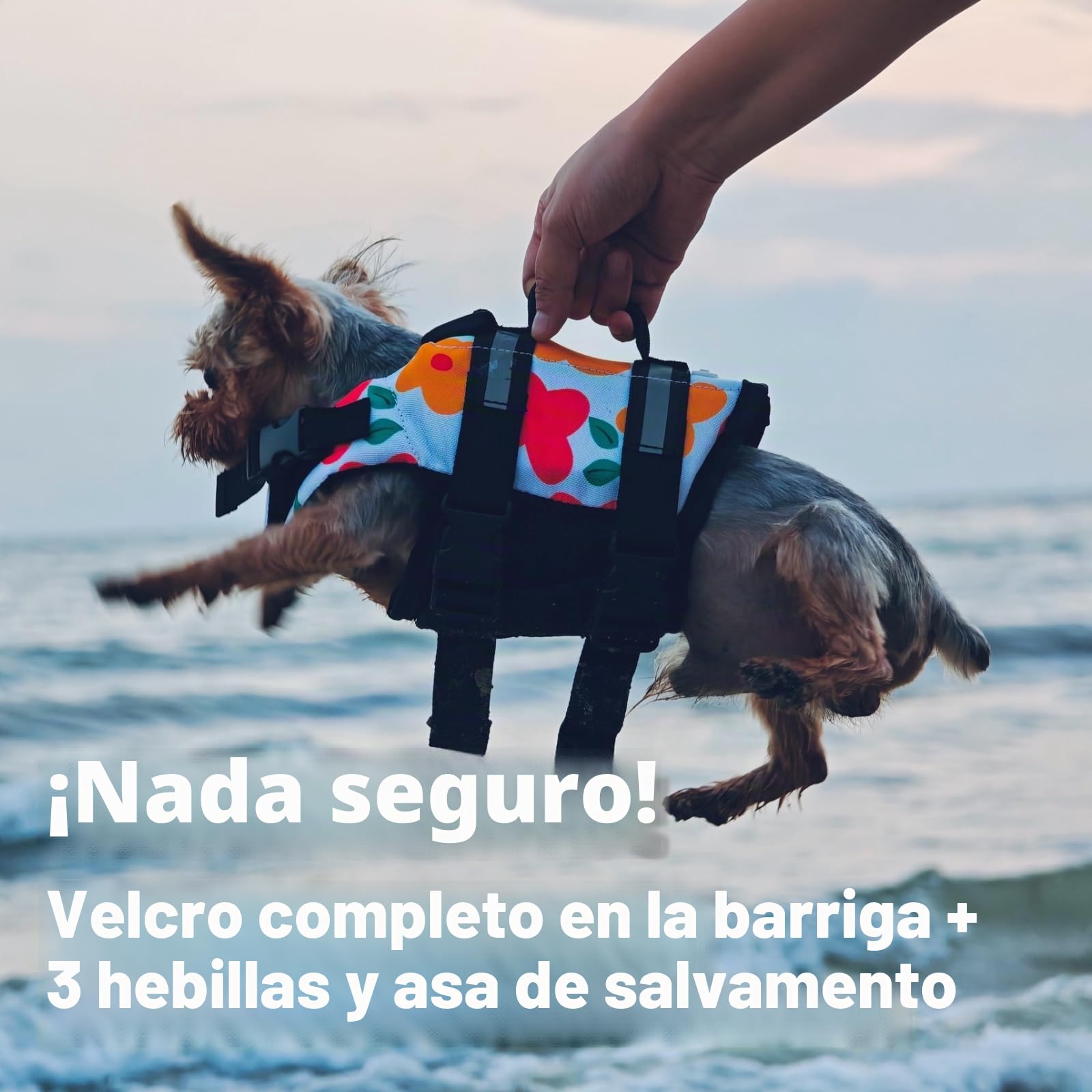 Teacup Chaleco salvavidas para perros | Chaleco salvavidas para cachorros pequeños | Ayuda de natación con asa y bandas reflectantes | Traje de baño para perros y gatos de recién nacidos y