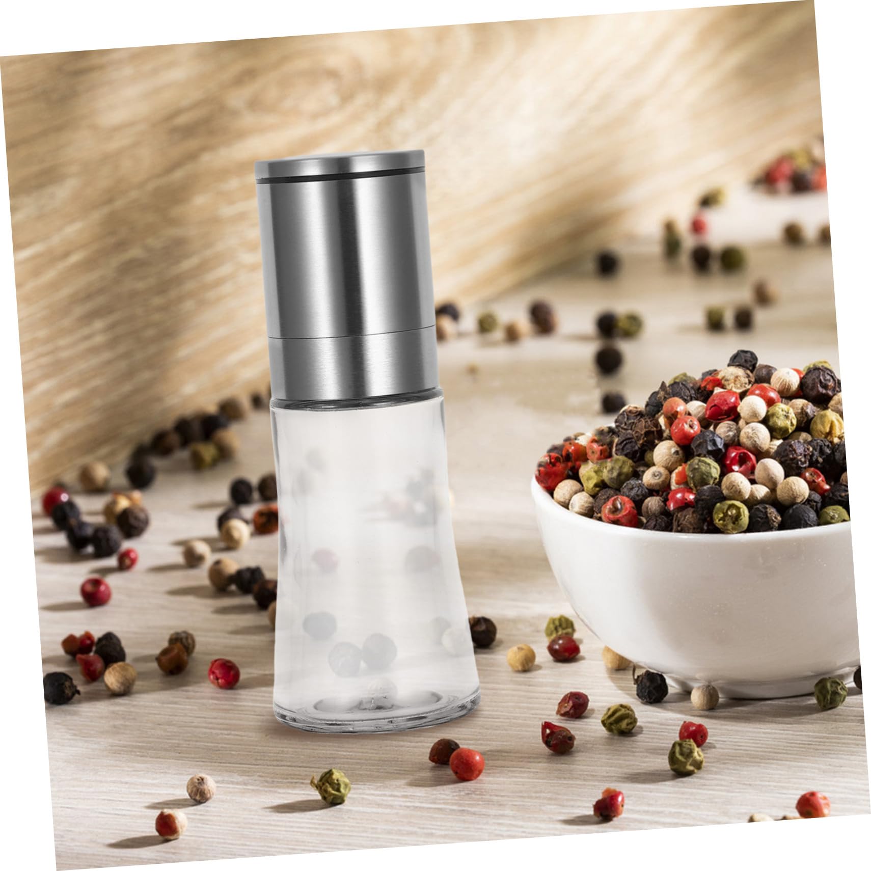 Sosoport 2pezzi Macina Pepe Manuale in Acciaio Inox Macina Ricaricabile per Cucina Accessori per Spezie e Viaggi